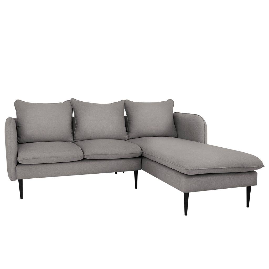 Ecksofa POSH P Schwarz - Stahl