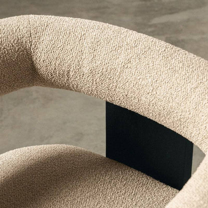 Sedia imbottita MARGARET Beige/Nero