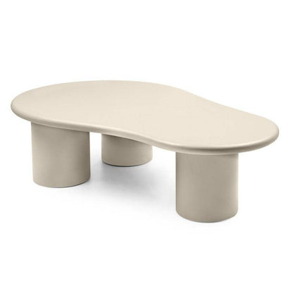 Tavolino NADINI, beige scuro, opaco, forme arrotondate