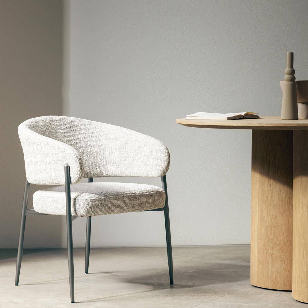 Polsterstuhl UMBRIA, beige/grau