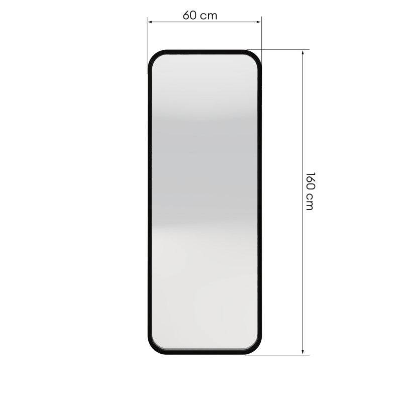 Spiegel SIMPLE II 60x160 cm, schwarzer Holzrahmen