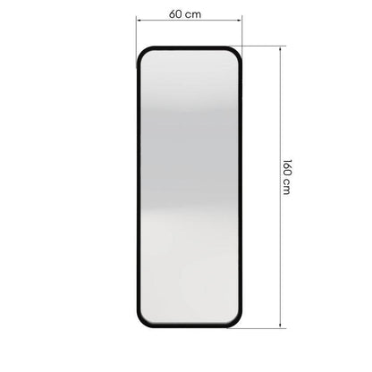 Spiegel SIMPLE II 60x160 cm, schwarzer Holzrahmen