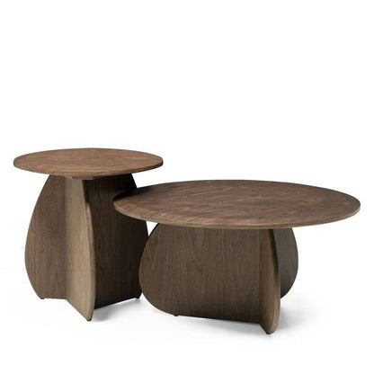 Couchtisch OKUN 80 cm, dunkles Nussbaumholz