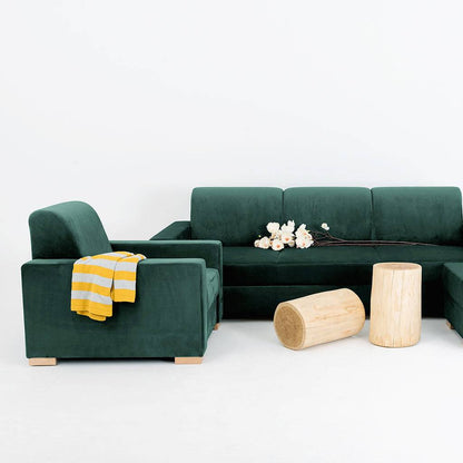 Poltrona STABLE - Avocado, Legno Naturale