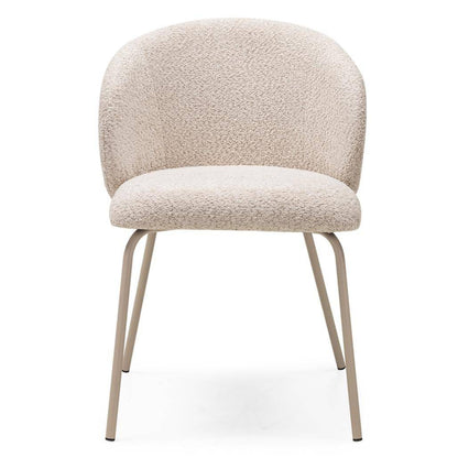 Sedia da pranzo LUEUR, beige, gambe beige