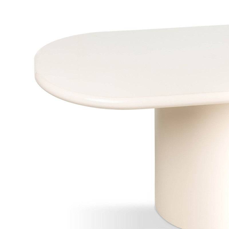 MOMAS Tavolo da pranzo 180 cm beige chiaro lucido