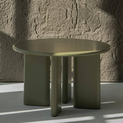Tavolo da Pranzo MOLIQ 120 cm, Rotondo, Verde Oliva