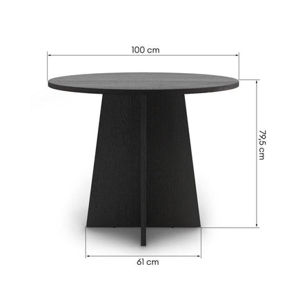 Esstisch ERLO rund 100 cm Schwarz