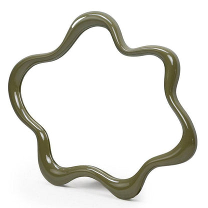 Specchio IZZY sospeso, forma irregolare, verde chiaro