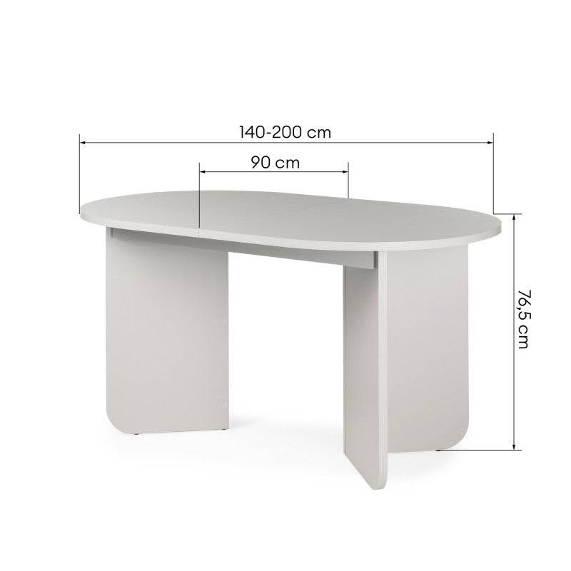 Tavolo MAUT allungabile 140-200 cm, cashmere