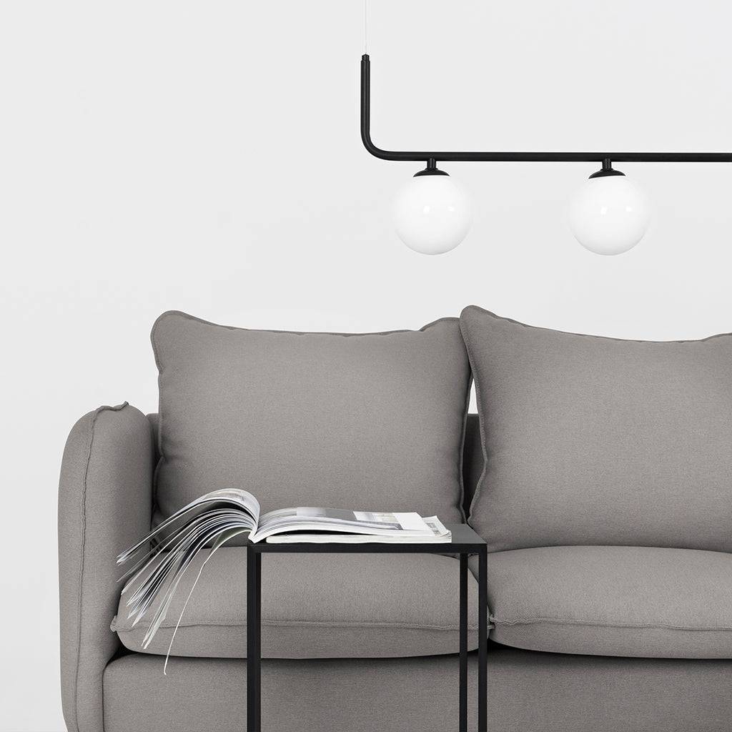Ecksofa POSH P Schwarz - Stahl