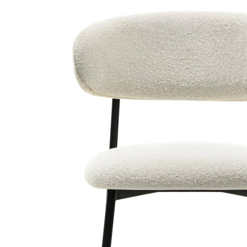 Barhocker LORO Creme mit Rückenlehne