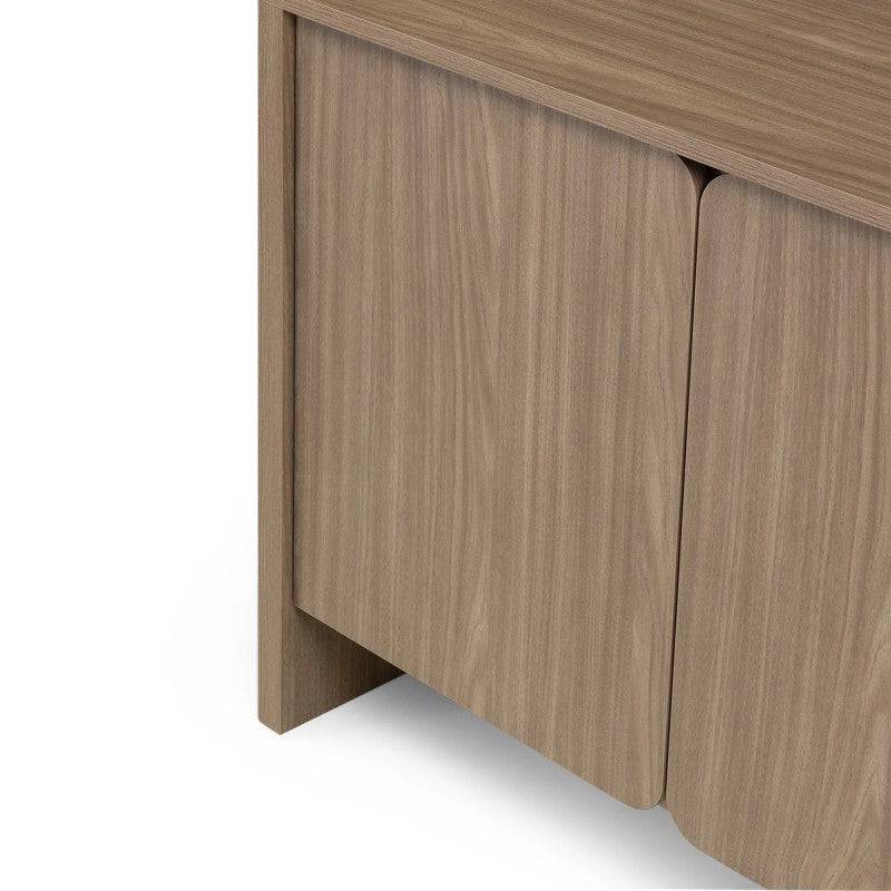 Cassettiera OKU a quattro ante, rovere perlato