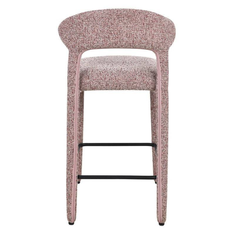 Polsterhocker IROKI, Beige und Bordeaux meliert