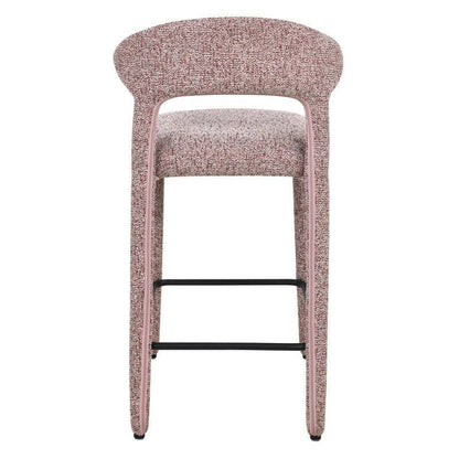 Polsterhocker IROKI, Beige und Bordeaux meliert