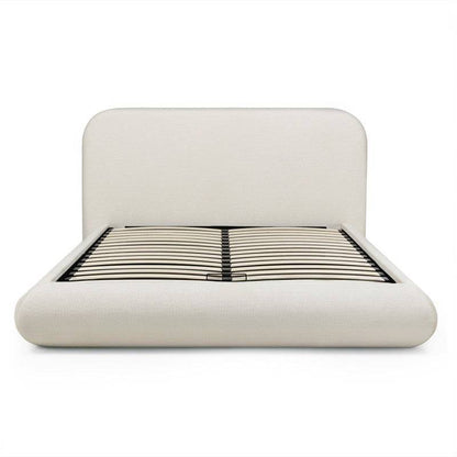 Letto imbottito LUMIN 160x200 cm, beige chiaro