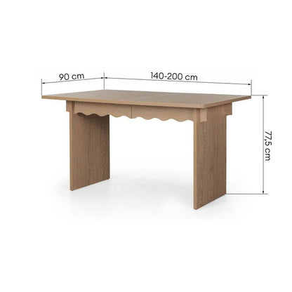 Ausziehtisch FLLOR 140-200 cm, Eiche Cremona Torro