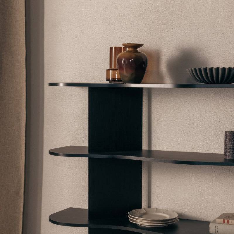 Scaffale Basso RHIO Nero con Onda
