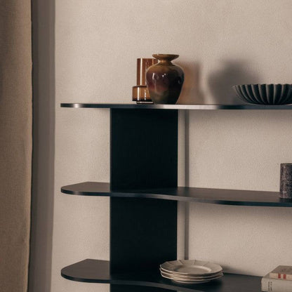 Scaffale Basso RHIO Nero con Onda