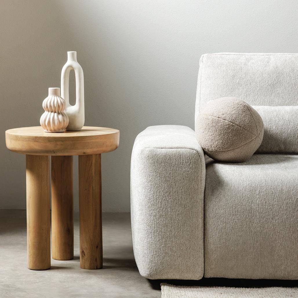 Beistelltisch, rund, 50 cm LANG, Mangoholz