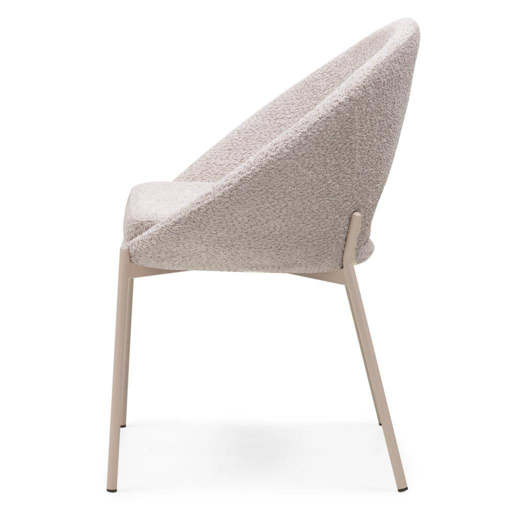 Stuhl DEAN, beige Bouclé