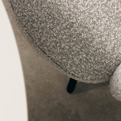 Poltrona girevole FINEST, grigio, forme arrotondate