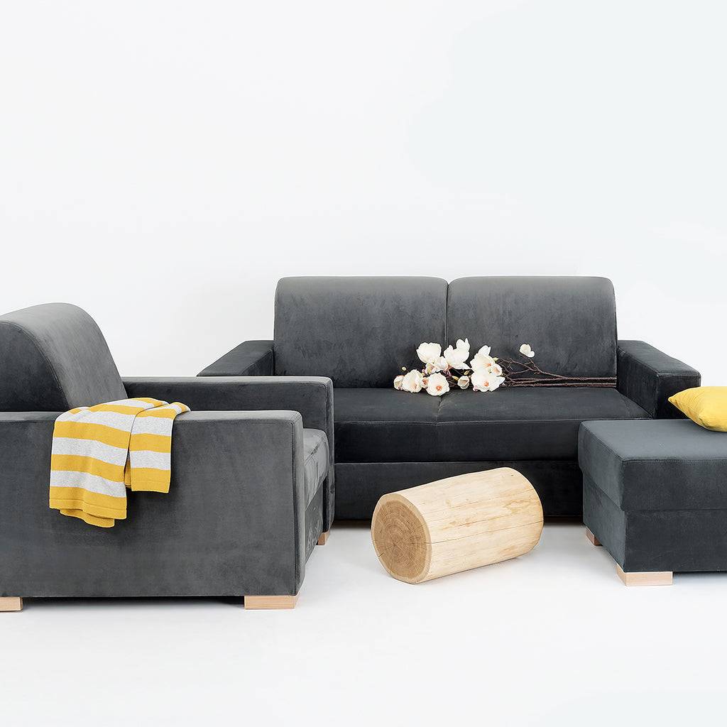 Divano STABLE 2 posti - grigio lilla, naturale