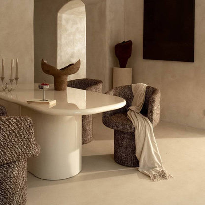 MOMAS Tavolo da pranzo 180 cm beige chiaro lucido
