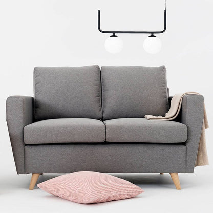 Sofa LOVER 2-Sitzer – Stahl, Natur