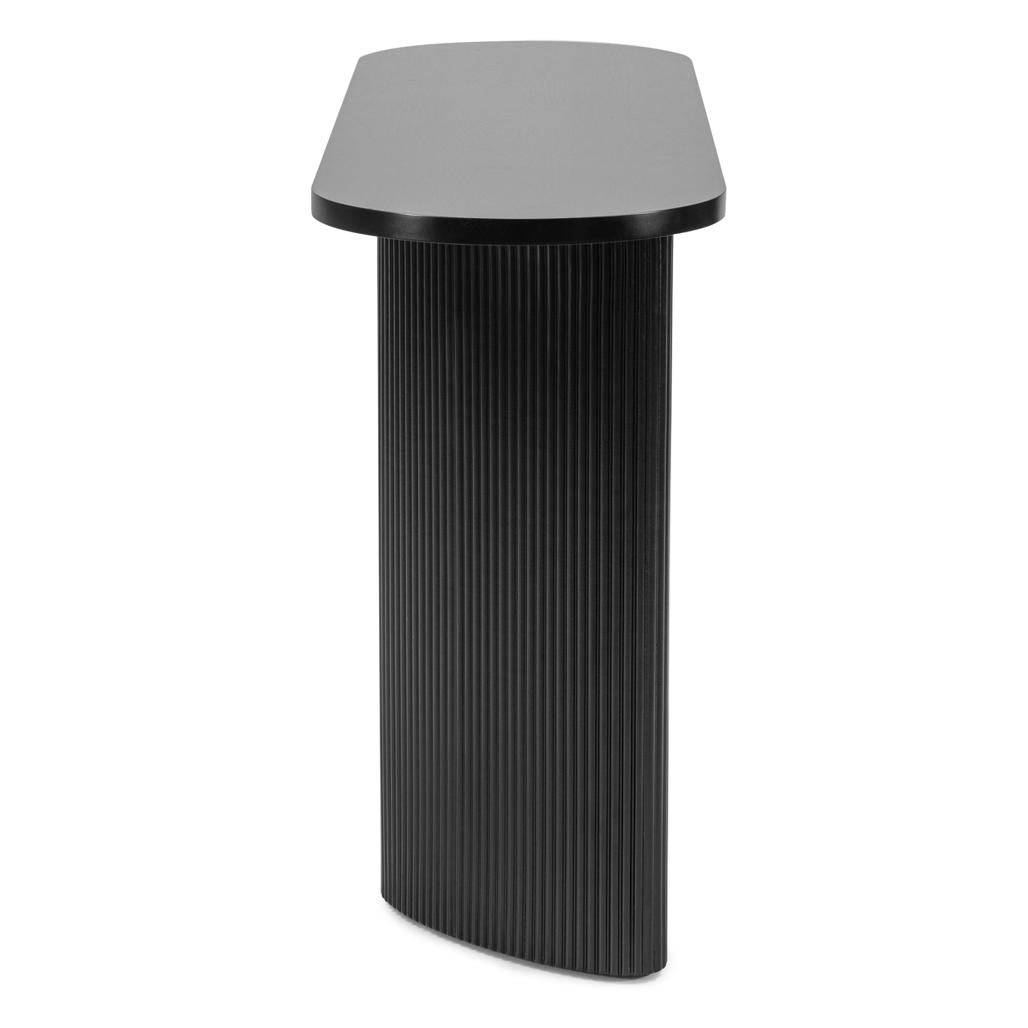 Scrivania/Console 140 cm ALREQUIN, nero, con listelli