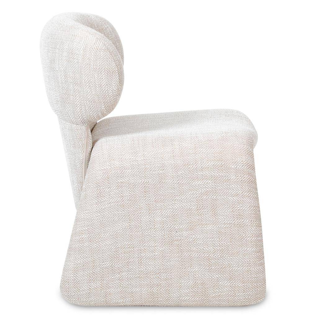 Poltrona rivestita BIZZA, beige