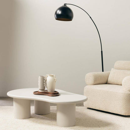 Couchtisch NUBE grau-beige abgerundete Formen