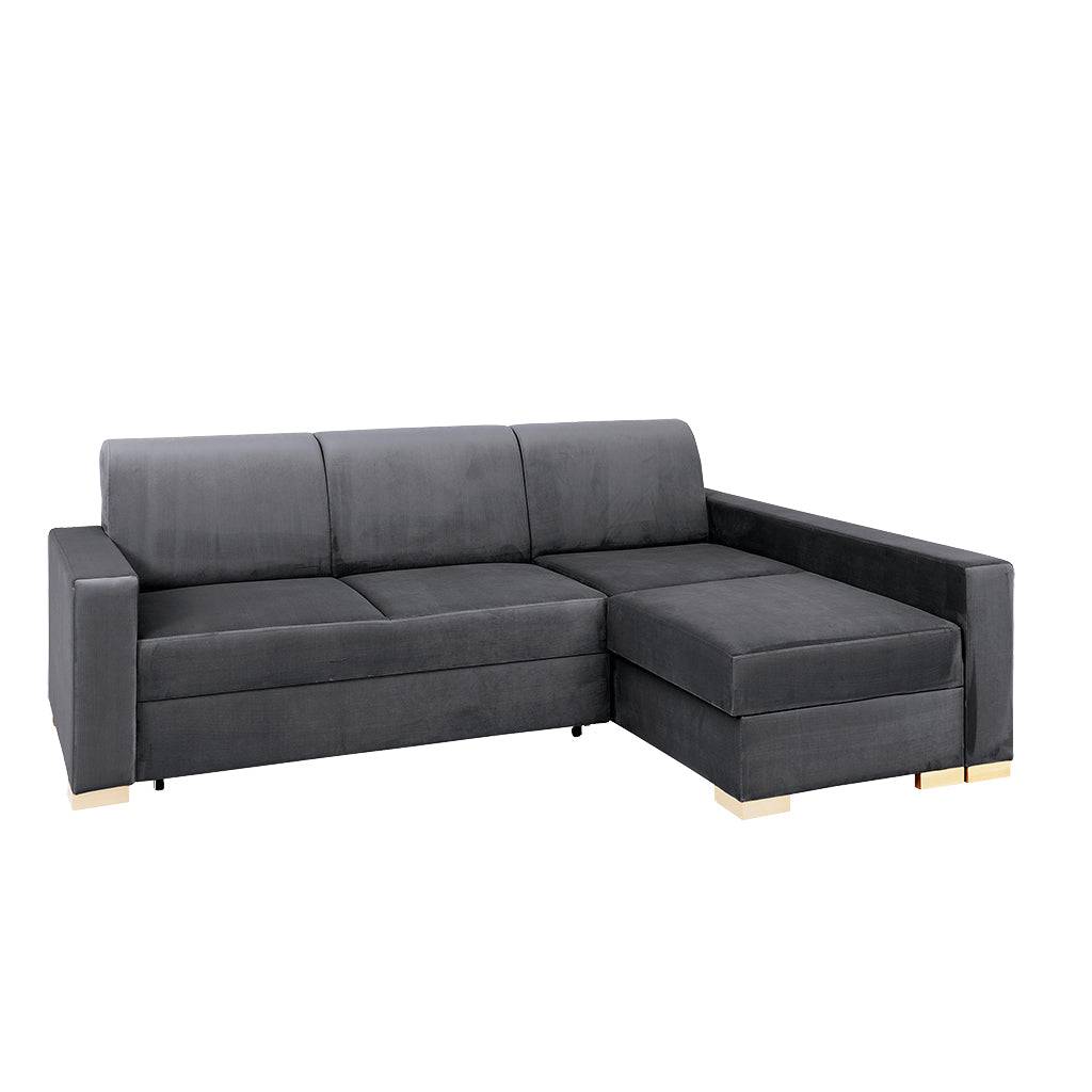 Eckschlafsofa STABLE R - Grau Lila