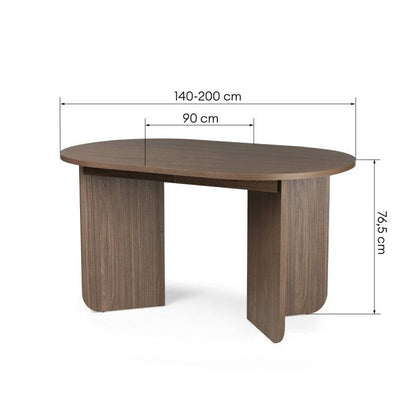Tavolo MAUT allungabile 140-200 cm, noce Lincoln