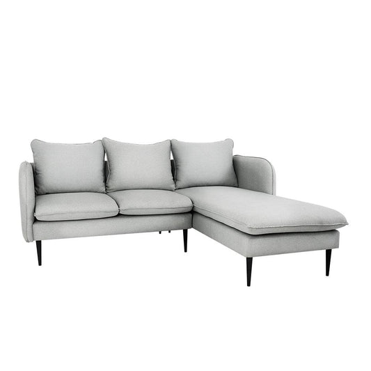 Ecksofa POSH P Schwarz - Platin
