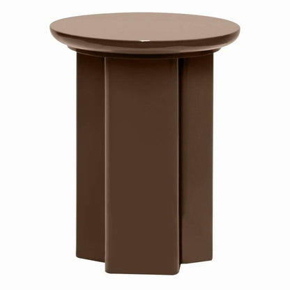Tavolino Laterale RIEB 40 cm Marrone Chiaro Lucido