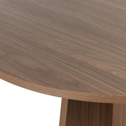 Tavolo da pranzo rotondo ERLOM 100 cm, noce Lincoln