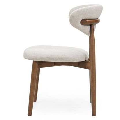 Sedia da Pranzo MIRALI Beige e Marrone