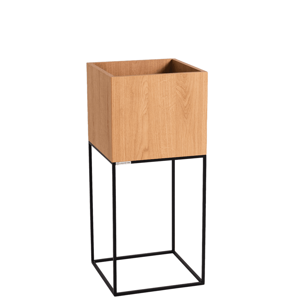 Blumentopf PALMUS METAL 80x35x35 - Natur und Schwarz