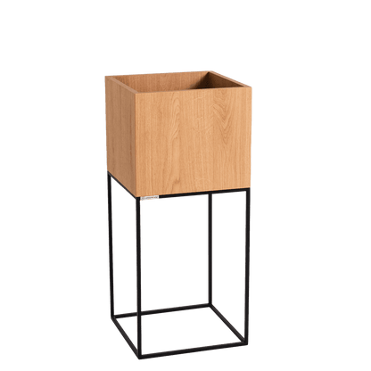 Blumentopf PALMUS METAL 80x35x35 - Natur und Schwarz