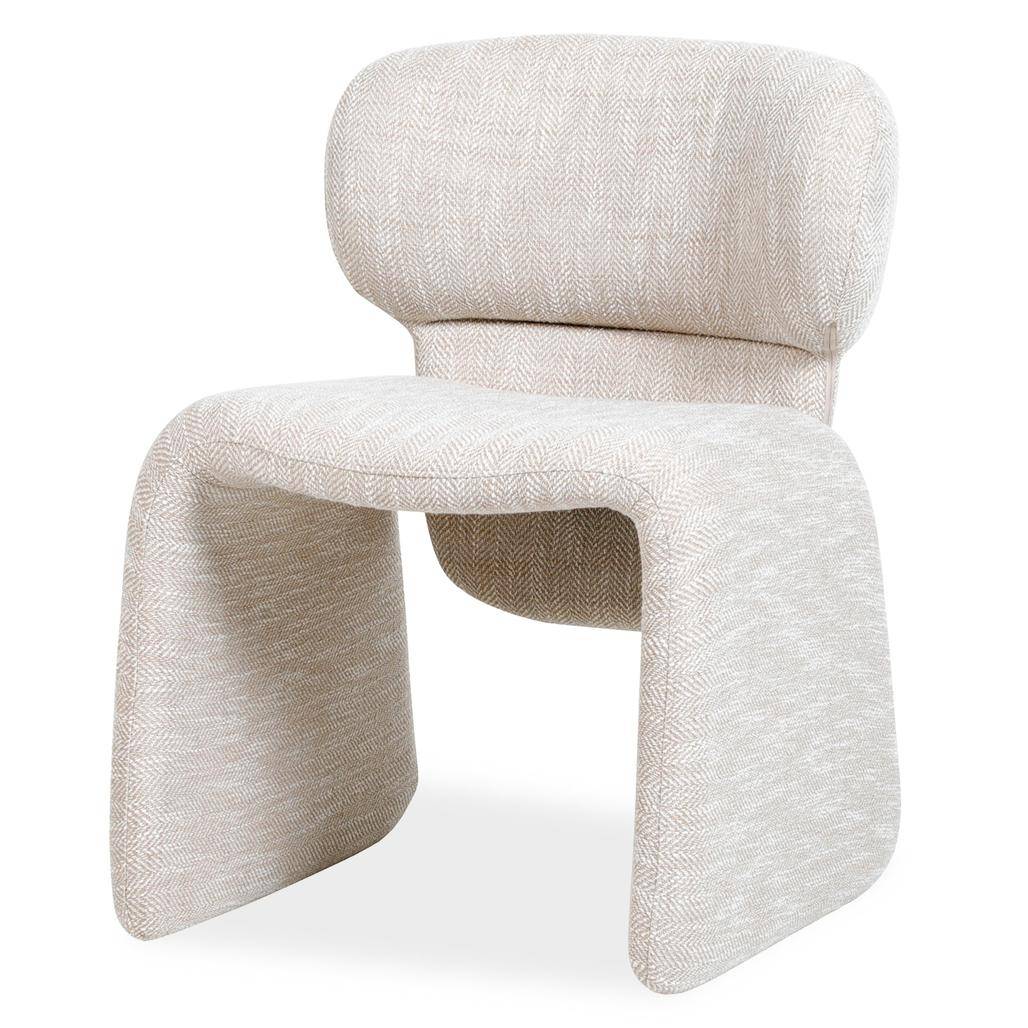 Poltrona rivestita BIZZA, beige