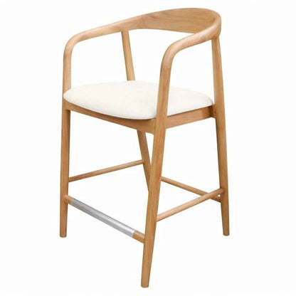 Sgabello UDVIKA 2.0, legno naturale/panna