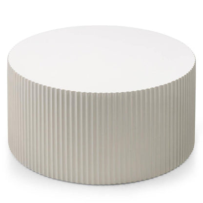 Couchtisch-Set ZOE geriffelt grau-beige