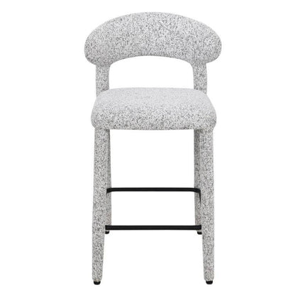 Sgabello imbottito IROKI, beige-grigio melange
