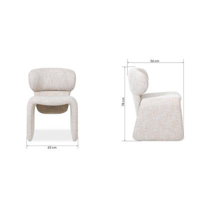 Poltrona rivestita BIZZA, beige