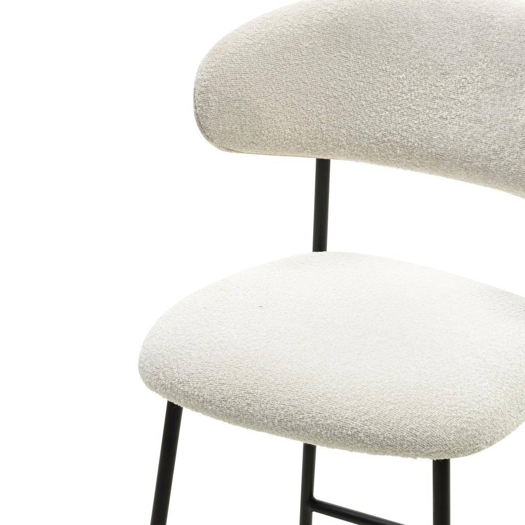 Barhocker LORO Creme mit Rückenlehne