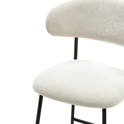 Barhocker LORO Creme mit Rückenlehne