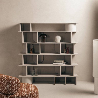 Libreria ANGALIR Cashmere Alta con Fronti Arrotondati