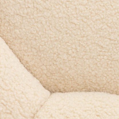 Pouf PERLE, beige, bouclé