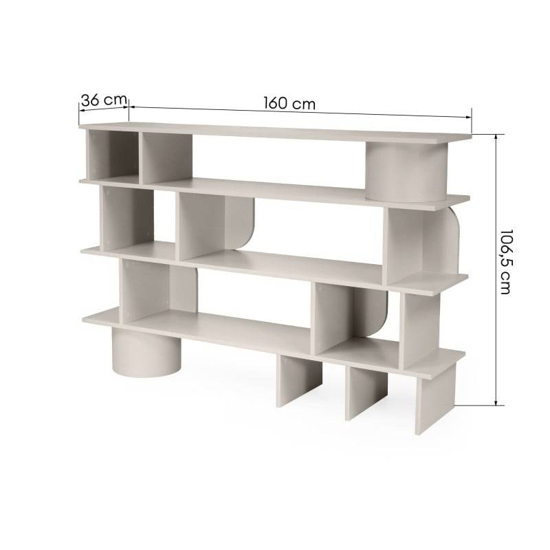 Libreria ANGALIR Cashmere Bassa con Fronti Arrotondati